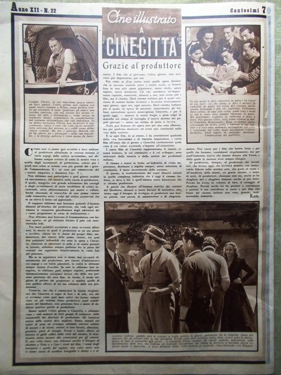 Cine Illustrato 29 Maggio 1940 Bianchi Boratto Perdizione Principi Maresca …