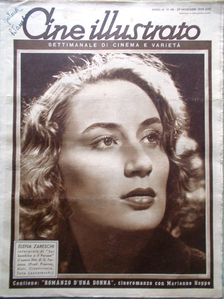 Cine Illustrato 29 Novembre 1939 Zareschi Loretta Young Gabin Valli …