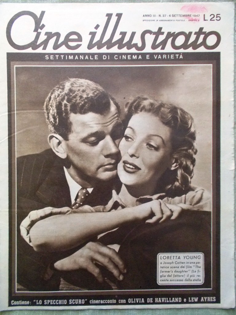 Cine Illustrato 6 Settembre 1947 Young Ladd Mostra Venezia Scott …