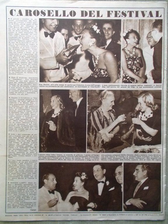 Cine Illustrato 6 Settembre 1947 Young Ladd Mostra Venezia Scott …