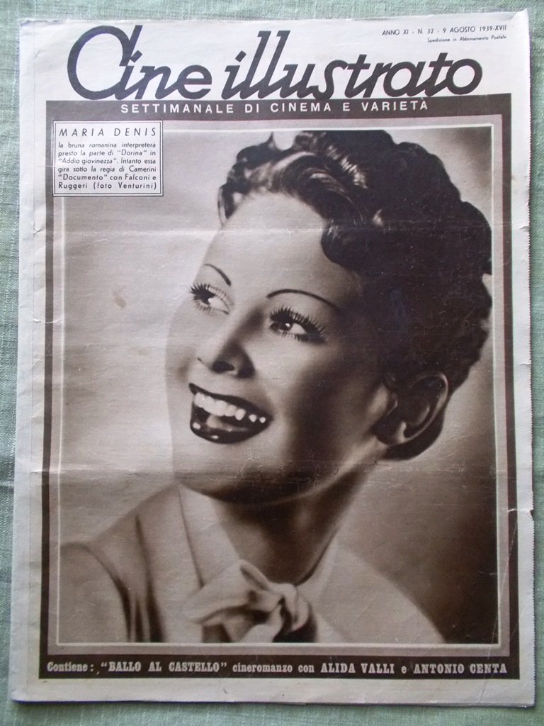 Cine Illustrato 9 Agosto 1939 Denis Piccolo Hotel Luchaire Aumont …