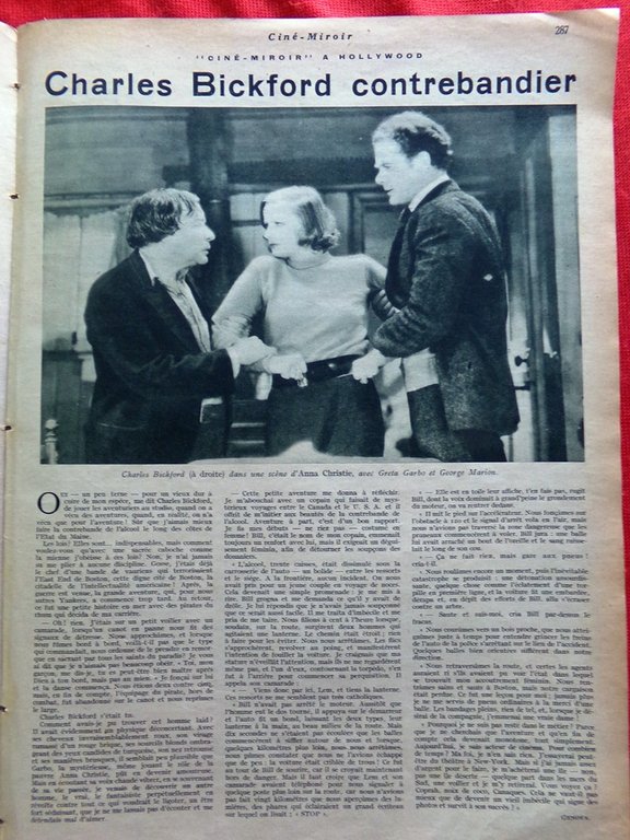 Cine-Miroir du 1 Mai 1931 Vallée Ronceray Huguette Bickford Ondra …