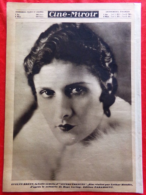 Cine-Miroir du 11 Avrile 1930 Clive Brook Evelyn Brent Felix …