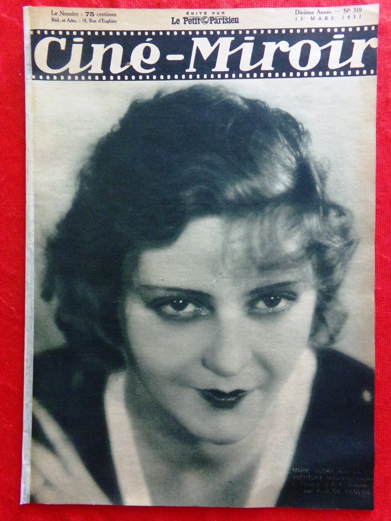 Cine-Miroir du 13 Mars 1931 Novarro Glory Vanel Morlay Fay …