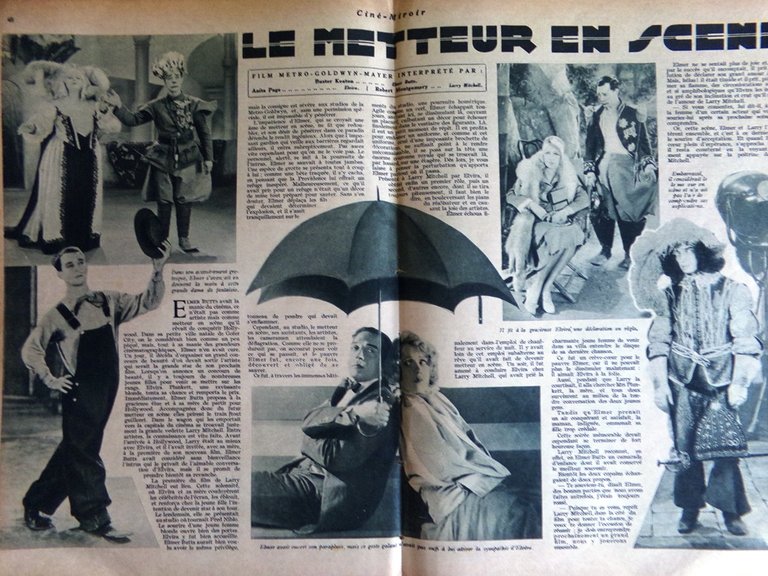 Cine-Miroir du 16 Janvier 1931 Marlène Dietrich Novarro Mercanton Lloyd …