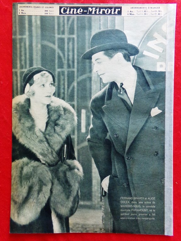 Cine-Miroir du 17 Avril 1931 Harold Lloyd Bourdelle Coogan Dactylo …
