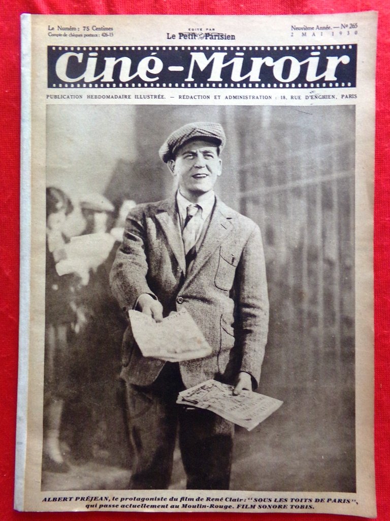 Cine-Miroir du 2 Mai 1930 Préjean Valentino Gray Manès Negri …