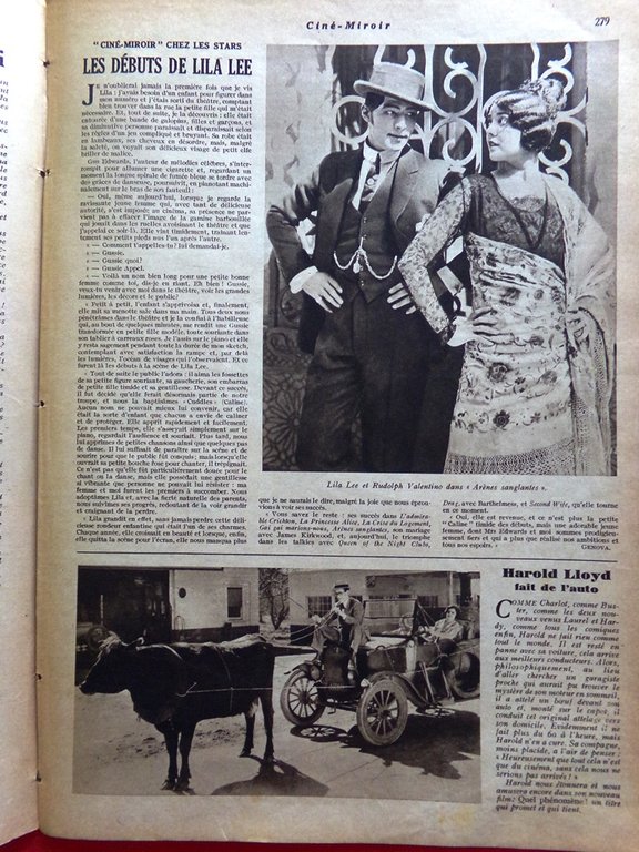 Cine-Miroir du 2 Mai 1930 Préjean Valentino Gray Manès Negri …