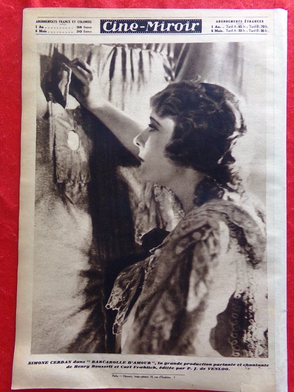 Cine-Miroir du 21 Novembre 1930 Cerdan Joan Crawford Chevalier Monnier …