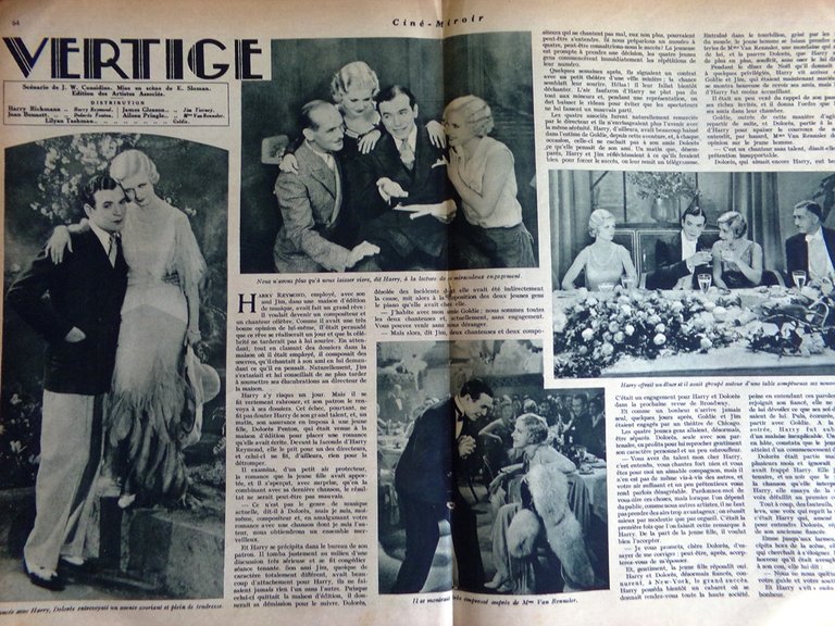 Cine-Miroir du 23 Janvier 1931 Raquel Torres Petrovitch MacDonald Coeur …