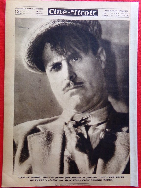 Cine-Miroir du 25 Avril 1930 Bancroft Modot Page Interferences Charlia …