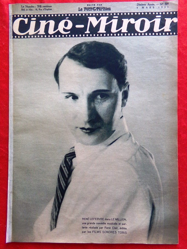Cine-Miroir du 6 Mars 1931 Charlot Villain Rilm Boitel Lefebvre …
