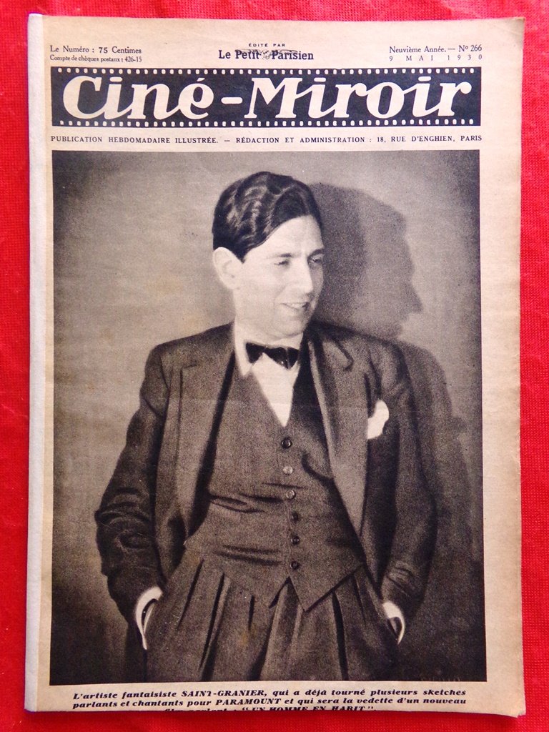 Cine-Miroir du 9 Mai 1930 Lupe Velez Masque de Fer …