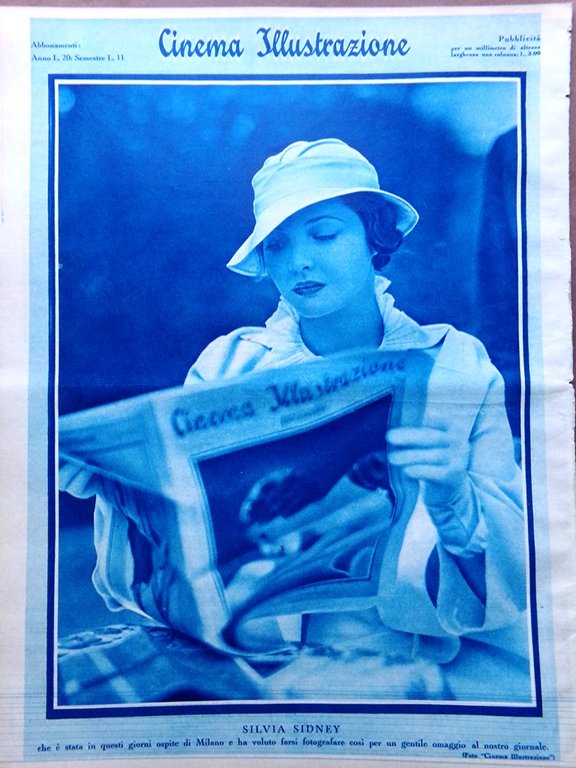 Cinema Illustrazione 13 Settembre 1933 Gaynor Farrell Canzone del Sole …