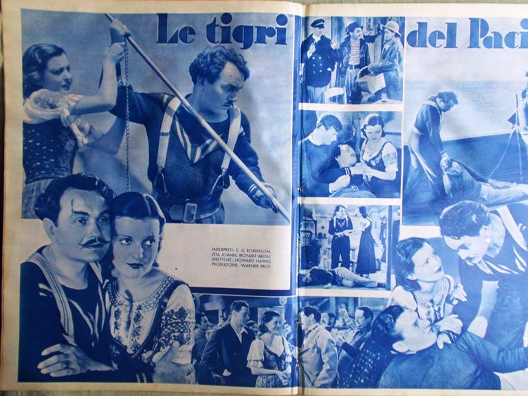 Cinema Illustrazione 16 Agosto 1933 Shearer Gable Tigri Pacifico Moda …