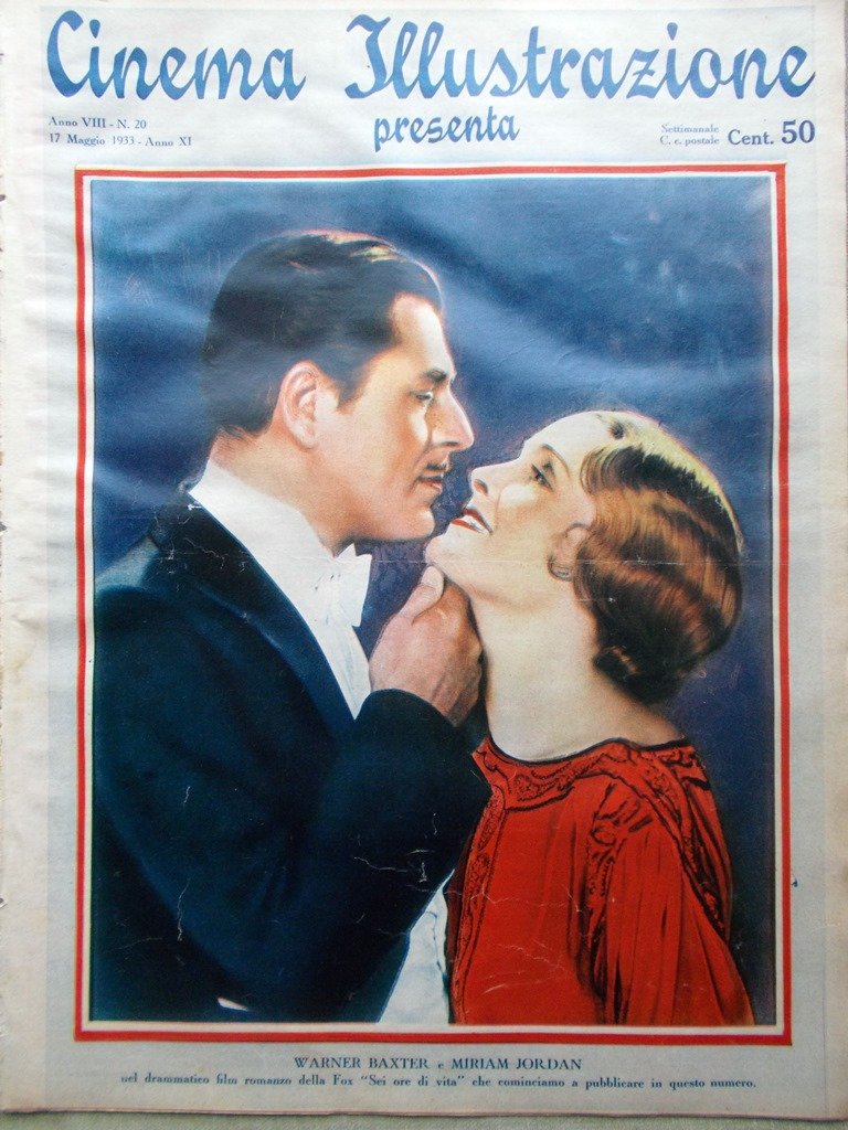 Cinema Illustrazione 17 Maggio 1933 Baxter Jordan John Gilbert Leda …