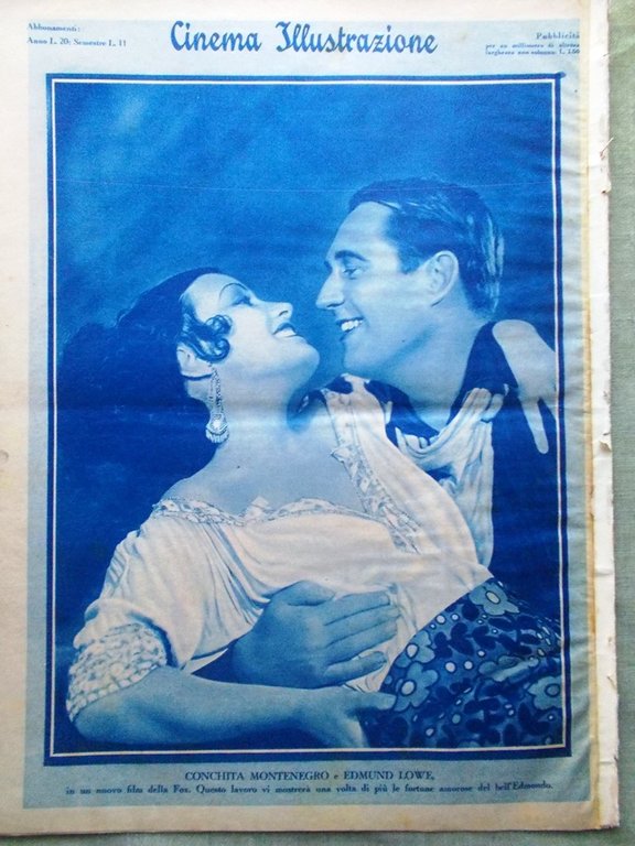 Cinema Illustrazione 23 Dicembre 1931 Marsh Montenegro Lowe Natale a …