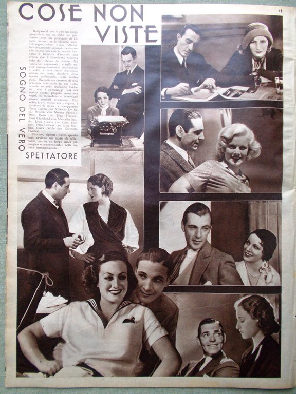 Cinema Illustrazione 27 Settembre 1933 Loretta Young Rissone Benassi Chatterton