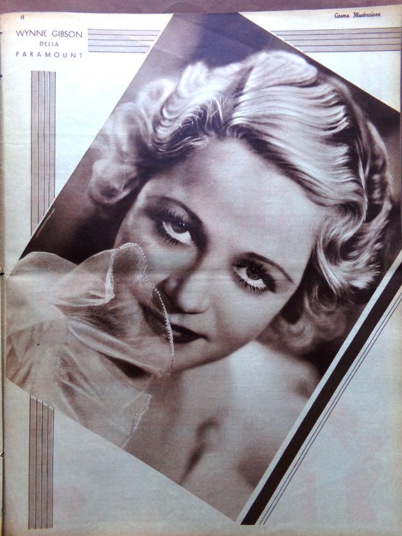 Cinema Illustrazione 30 Agosto 1933 Wynne Gibson Grant Tentazioni Young …