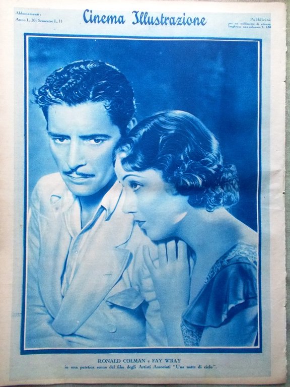 Cinema Illustrazione 30 Settembre 1931 Ugo Falena Africa Lemonnier Colman …