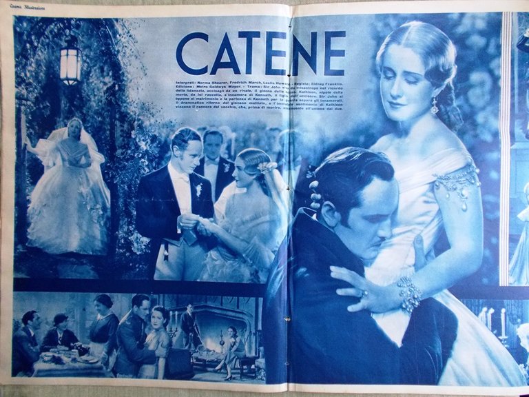 Cinema Illustrazione 4 Ottobre 1933 Catene Amelia Earhart Chevalier Shearer …