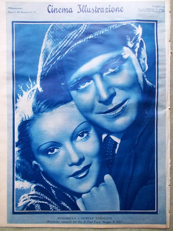 Cinema Illustrazione 4 Ottobre 1933 Catene Amelia Earhart Chevalier Shearer …