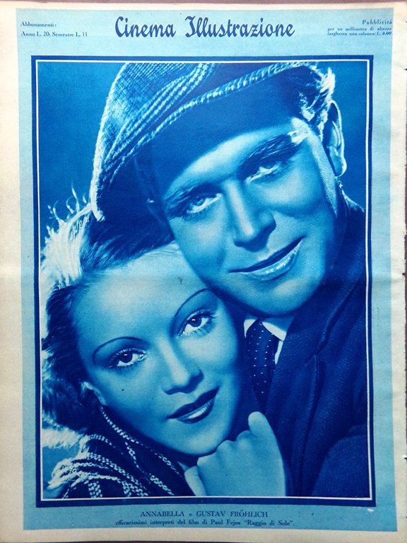 Cinema Illustrazione 4 Ottobre 1933 Catene Amelia Earhart Chevalier Shearer …