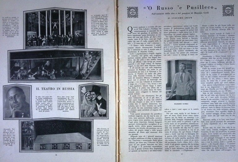 Comoedia di Aprile 1926 Prosa Spinelly Harding Lengyel Guasti Gorki …