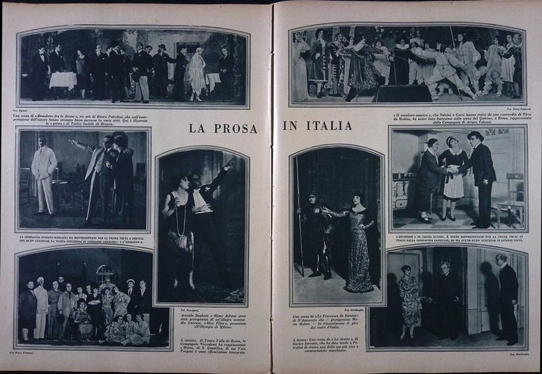 Comoedia di Dicembre 1927 Becque Pavlova Andreev Turandot Novelli Kaiser …