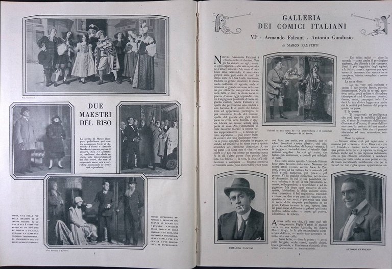 Comoedia di Gennaio 1927 Pitoeff Valentino Falconi Gandusio Di Lorenzo …