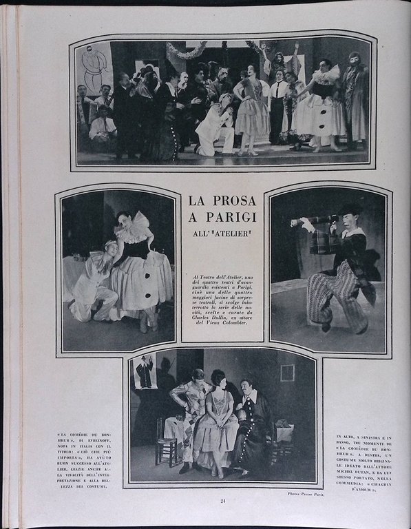 Comoedia di Gennaio 1927 Pitoeff Valentino Falconi Gandusio Di Lorenzo …