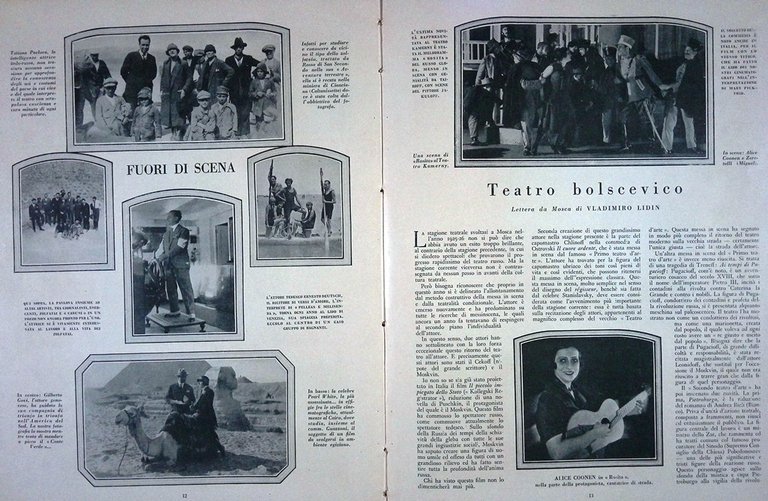 Comoedia di Giugno 1926 Hugo Dolly Sisters Milcinovic Pickford Potocka …