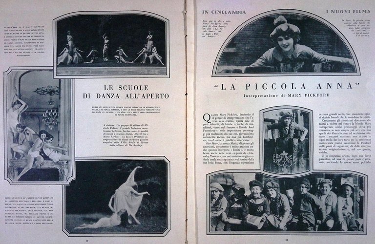 Comoedia di Giugno 1926 Hugo Dolly Sisters Milcinovic Pickford Potocka …