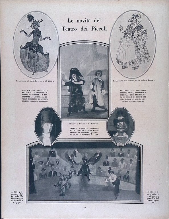 Comoedia di Giugno 1927 Rossi Pezzana Strindberg Teatro Piccoli Molnar …