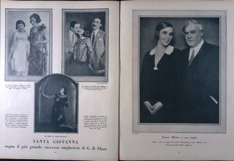 Comoedia di Giugno 1927 Rossi Pezzana Strindberg Teatro Piccoli Molnar …