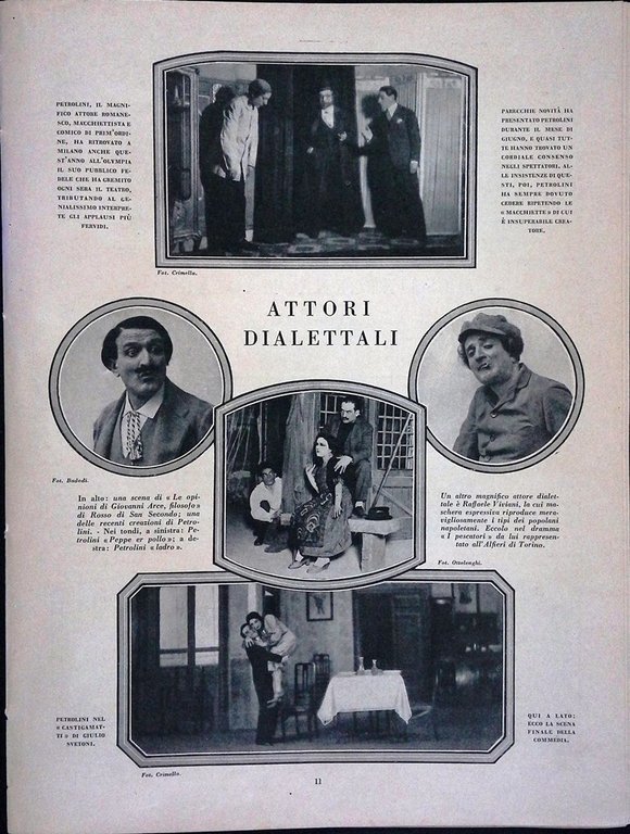 Comoedia di Luglio 1926 Zacconi Teatro Zagabria Salambò Bardos Habimah …