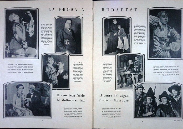Comoedia di Luglio 1926 Zacconi Teatro Zagabria Salambò Bardos Habimah …