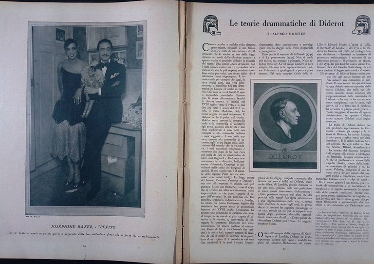 Comoedia di Luglio 1927 Szenes Baker Circo Stanislawski Vergani Racca …