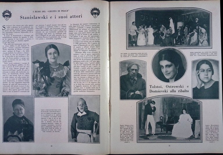 Comoedia di Luglio 1927 Szenes Baker Circo Stanislawski Vergani Racca …