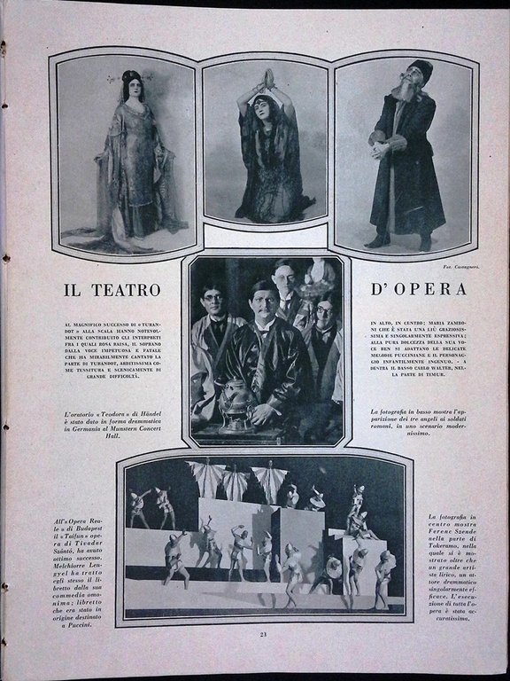 Comoedia di Maggio 1926 Lakatos Gish Labass Szenes Ruggeri Nietzsche …