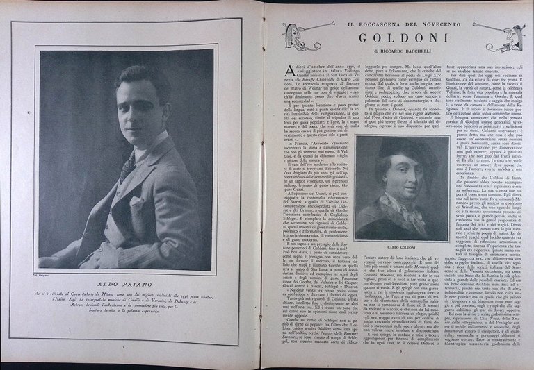 Comoedia di Maggio 1927 Goldoni Spinelly Pekar Erdos Schnitzler Pirandello …