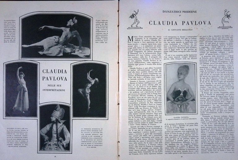 Comoedia di Ottobre 1926 Di Lorenzo Galli Pavlova Metropolitan Opera …