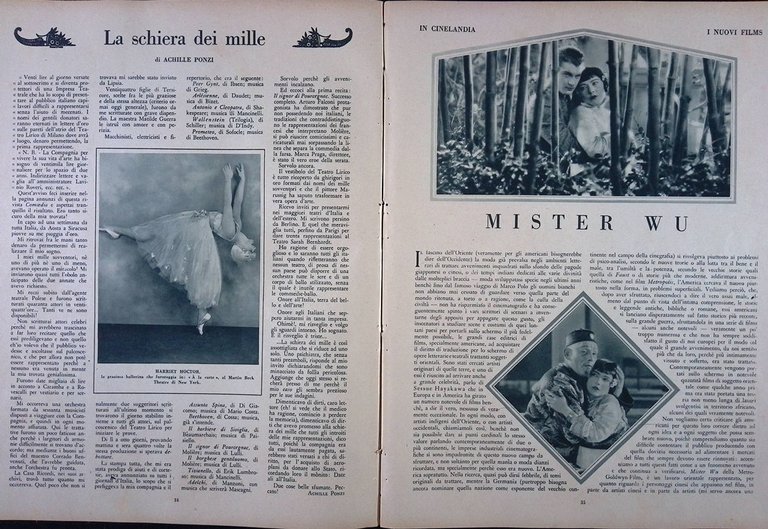 Comoedia di Ottobre 1927 Duncan Cimara Rasi Giorda Proust Wigman …