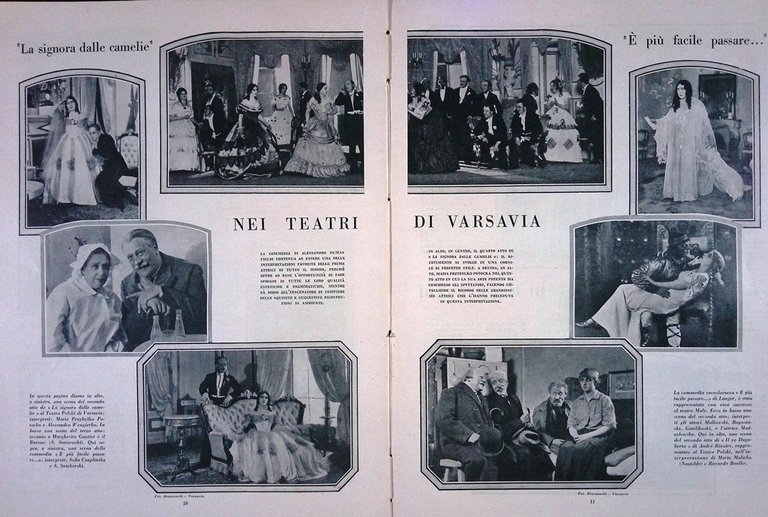 Comoedia di Settembre 1926 Gramatica Fedak Teatri di Varsavia Aguglia …
