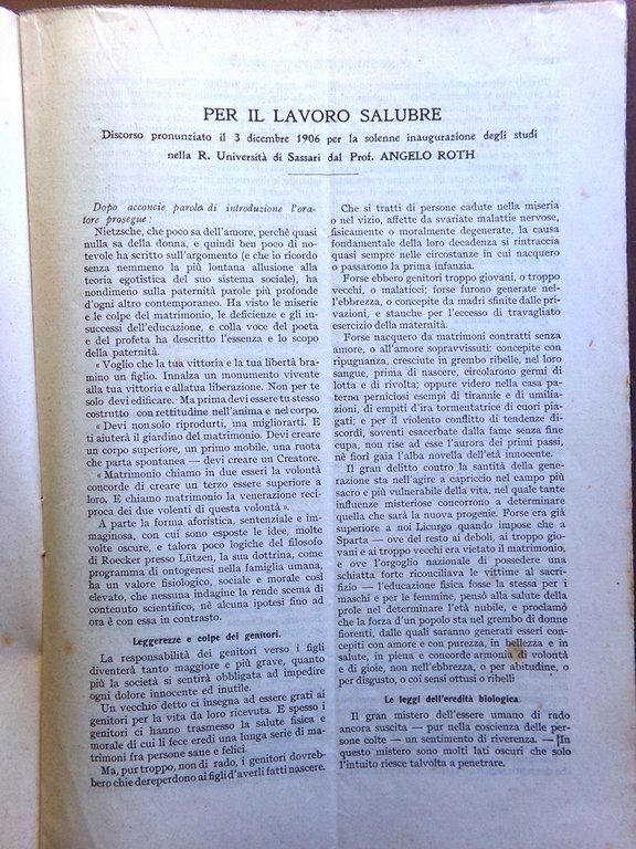 Conferenze e Prolusioni del 1 Febbraio 1908 Industria Carta America …