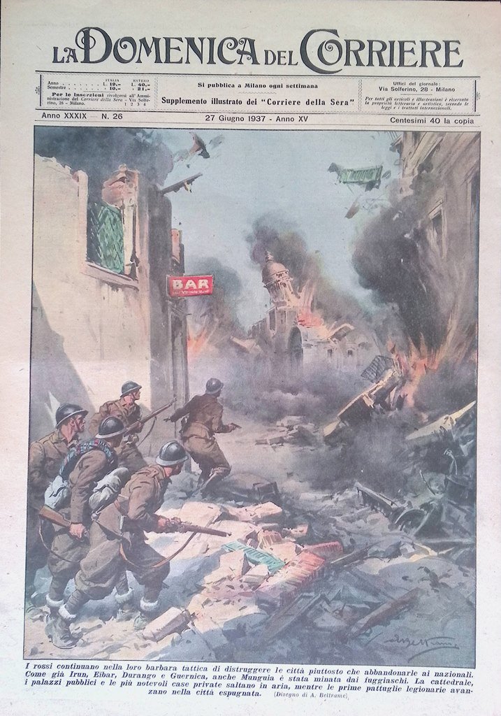 Copertina Domenica Corriere nr. 26 del 1937 Rossi Città di …