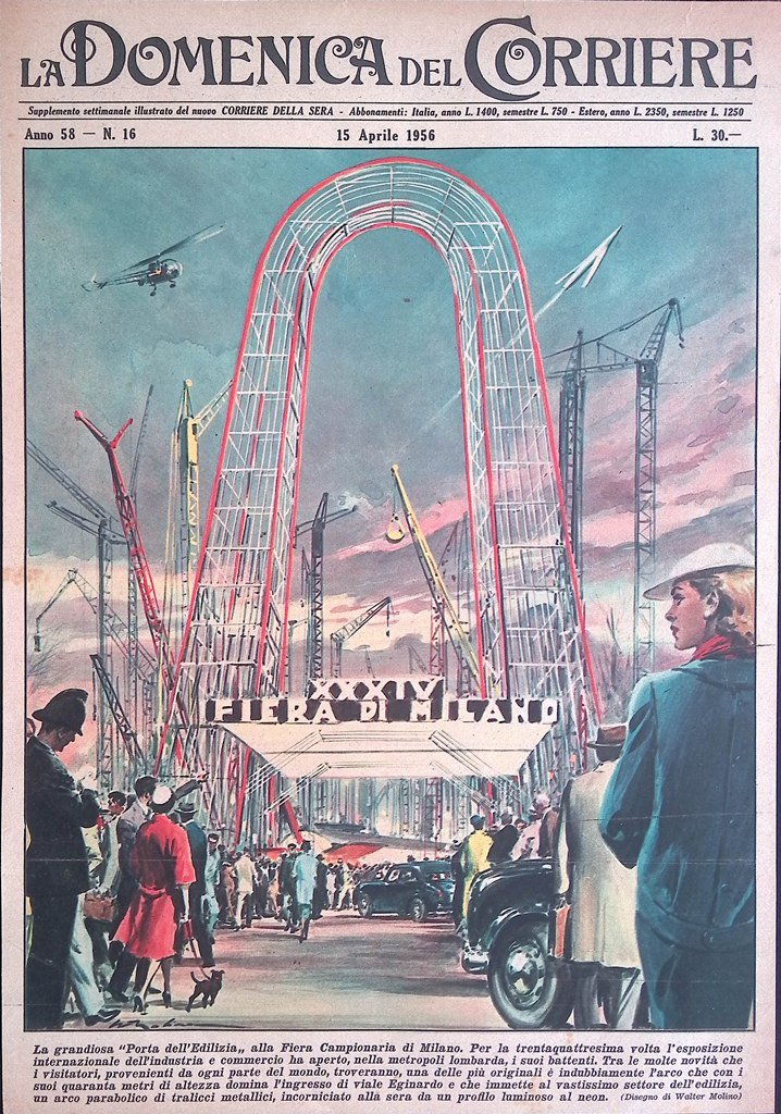 Copertina Domenica del Corriere nr. 16 del 1956 Porta Edilizia …