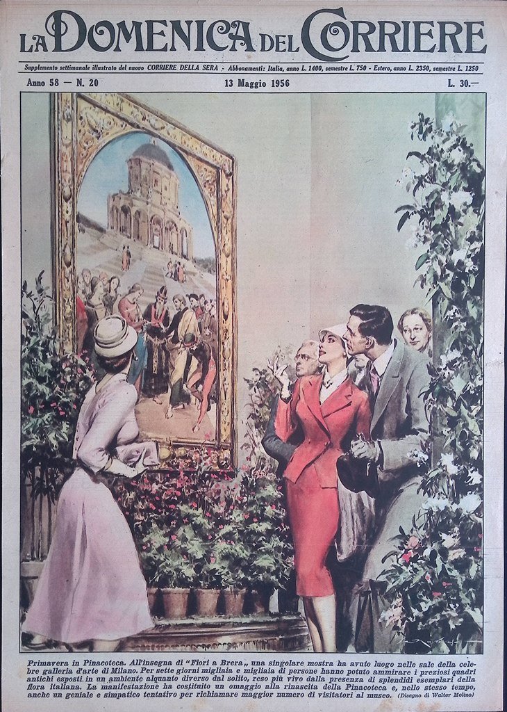 Copertina Domenica del Corriere nr. 20 del 1956 Pinacoteca di …