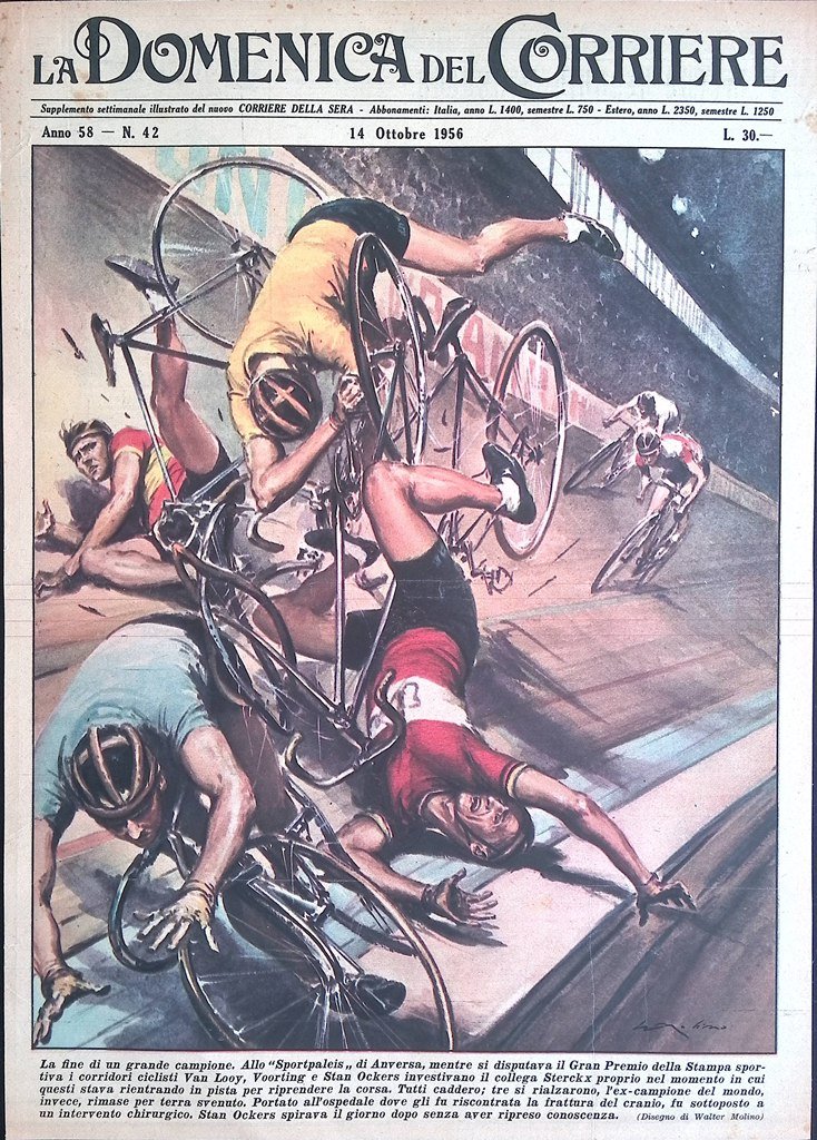 Copertina Domenica del Corriere nr. 42 del 1956 Morte del …