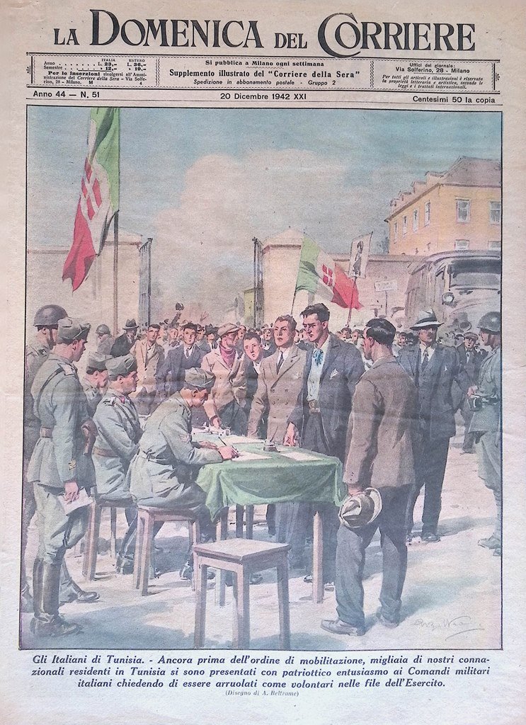 Copertina Domenica del Corriere nr. 51 del 1942 WW2 Italiani …